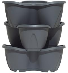 Stewart Strawberry and Herb Planter, Anthracite, Balcony Set