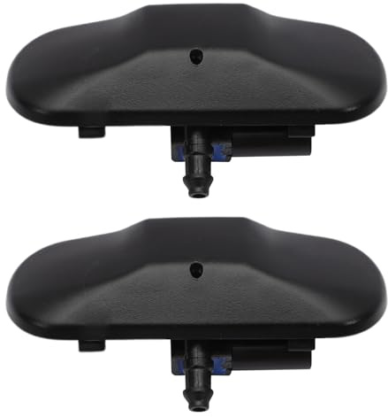 Fraylis 2x Spritzdüsen Scheibenwaschdüsen für Golf 5 6 7 EOS Beetle 5C Superb 2 Tiguan 5N Passat 3C 5M0955985C Windscreen Washer Waschwasserdüse Spritzdüse 5G0955986 5M0955986A