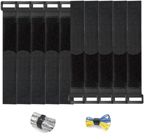 10 Stück Klettband Kabelbinder,Klett kabelbinder,Robust Klettverschluss Band,Klettkabelbinder,Klettbänder,Kabelbinder Wiederverwendbar,Geeignet Für Kabelmanagement Und Die Organisation Von Ladekabeln