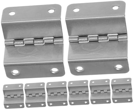 Generico 8 Cerniere a Battuta in Acciaio Inossidabile per Armadietti Cerniere Pieghevoli a 4 Fori per Porte di Mobili Rotazione a 180° per Tavoli e Sportelli di Armadi