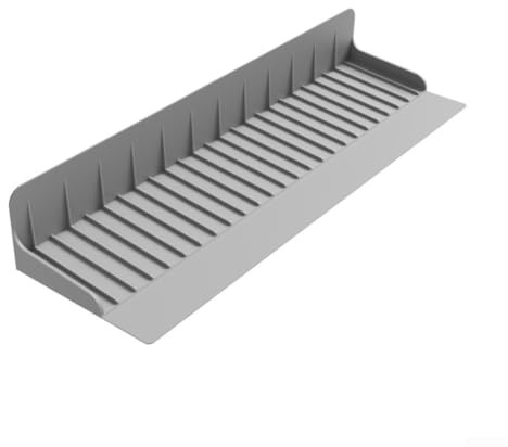 Aetluxery Silicone Sink Edge Protector With 5-Degree Slope - for SPLASH Guard & Draining Mat For Kitchen Sinks, Bathtubs, Wash Basins, 60 Cm Length, 5 Mm Thick(gray)