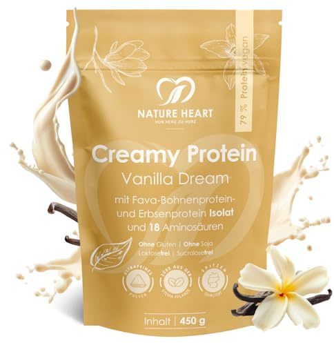 Nature Heart Creamy Protein Vanilla Dream, 450g, Vegan | Cremig