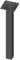 Element System 18133-00296 Pied Tubulaire carré en Acier 25 x 250 x 25 mm Noir 4 pièces