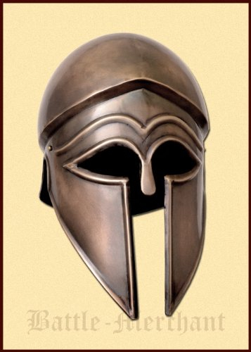 Battle-Merchant Italo Korintherhelm, Stahl in Antikfinish - Griechen - Antike - Helm - Gladiator