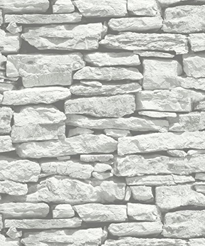 VIP Moroccan Wall White Slate Stone Wallpaper - Arthouse 623009