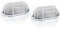 Lot de 2 – Sauna Lampe Cave Bulk Head E27 IP54 Blanc – Boîtier en aluminium avec couvercle en verre