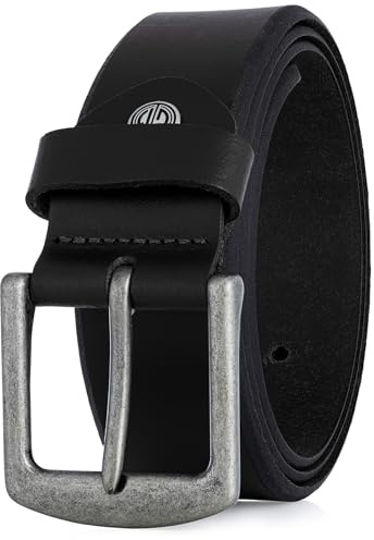 LINDENMANN Ledergürtel Herren, schwarz 40 mm Leder, klassisch und hochwertig verarbeitet, Jeans-Gürtel, ideal zu Jeans