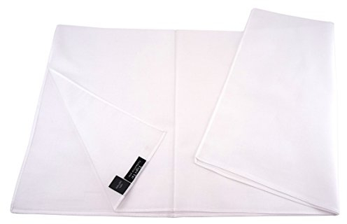 TigerTie Damen Nickituch Halstuch in weiss einfarbig Uni - Tuchgröße 60 x 60 cm - 100% Baumwolle