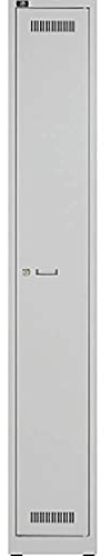 BISLEY Light Garderobenschrank 1 Abteil 300, Metall, 245 Lichtgrau, 50 x 30 x 185 cm