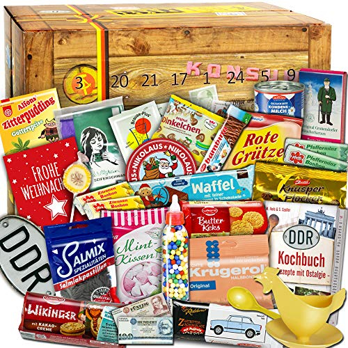 DDR Weihnachtskalender/Ostalgie Box/Adventskalender mit Kultprodukten aus dem Osten 2024 2025