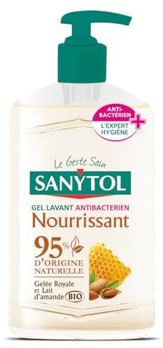Sanytol Gel Lavant Antibactérien Nourrissant Lait d'amande et Gelée royale 250 ml