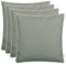 Brandsseller 4er Set Outdoor Kissen 45x45 cm – Wetterfeste Zierkissen mit Paspel – Wasserabweisende Gartenkissen & Dekokissen für draußen – Sofakissen für Balkon & Terrasse – Taupe