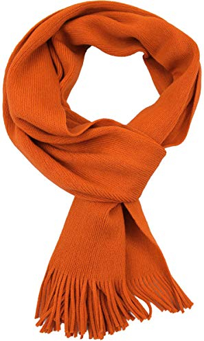Rotfuchs Strickschal einfarbig modisch orange 100% Wolle (Merino) 190 x 28 cm