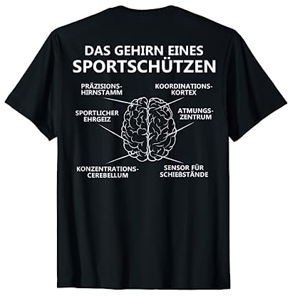 Schützenverein Gehirn Sportschütze Sportschießen T-Shirt