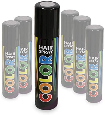 KarnevalsTeufel Hairspray Color in verschiedenen Farben buntes Haarspray Haarschmuck farbig (Silber)