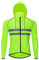 WOSAWE Veste de Cyclisme avec Capuche Cachée, Hauts de Vélo de Montagne Haute Visibilité Coupe-vent pour Randonnée, Course, Camping, Équitation (Vert, L)