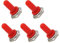 mxuteuk 5 Stück Rot 12mm Gummi Kipphebel Kippschalter Knopf Hut Wasserdichte Kofferraumabdeckung Kappe TEN-MZ-R