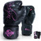 MADGON Premium Boxhandschuhe Damen - Frauen Kickboxhandschuhe für Kampfsport, MMA, Sparring, Muay Thai, Boxen - 14oz