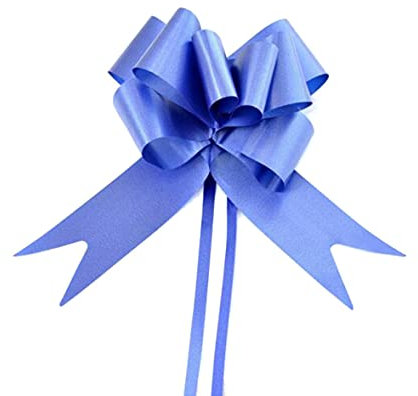 SHATCHI Large 30mm/3cm Ribbon Pull Bows for Party Wall, Gift Wraps, Christmas Trees, Wedding, Birthday Hampers Decoration Florist, Navy Blue, 10pcs