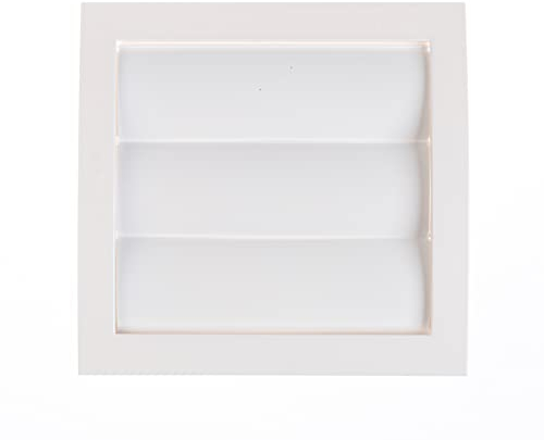 Ø 100mm Griglia di Ventilazione con Lamelle Mobili, Valvola Antiritorno con Protezione dagli Insetti, Bianco