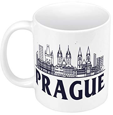 Keramische Becher 325ml Prague Minimalist Prag Reisen Tschechische Republik Kultur