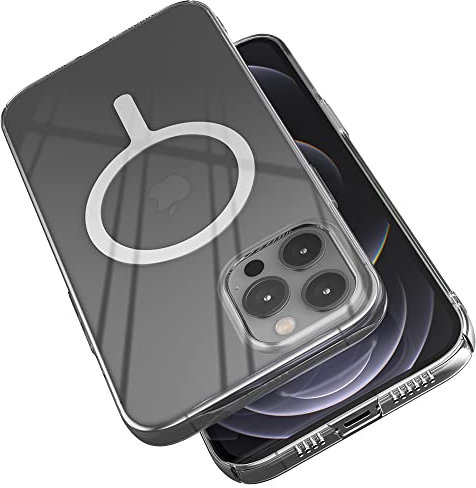 Sinjimoru 1mm Ultra Dünne iPhone 12 Pro Max Hülle für MagSafe, Magnet Handyhülle Durchsichtig Slim Crystal Clear Phone Cover mit Schlankem Design für iPhone 12 Pro Max. M-AiroFit Basic
