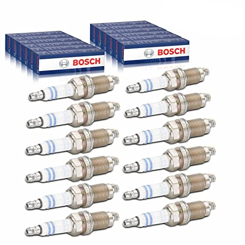 12x Original BOSCH 0242236566 Zündkerzen Kompatibel mit Golf IV 1.6L-2.8L 1999-2006 Polo 1.0L 1.4L 1998-2008 Pa.ss.at 2.3L 4.0L 2000-2005 Octavia I 2.0L 2000-2006