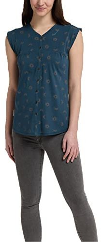 Ragwear W Zofka Organic Blau - Leichtes lässiges Damen Top, Größe XS - Farbe Petrol