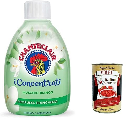 3x Chanteclair Duft Leinen I Konzentrate, Weißer Moschus, 220 ml + Italian Gourmet polpa 400g