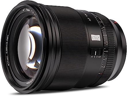 Viltrox 75mm F1.2 Pro Level Autofokus-Objektiv, kompatibel mit spiegellosen Nikon Z-Mount APS-C-Kameras Z30 Zfc Z50, auch den Modellen Z7 Z6 Z5 Z6II Z7II Z8 Z9 unter APS-C-Einstellung