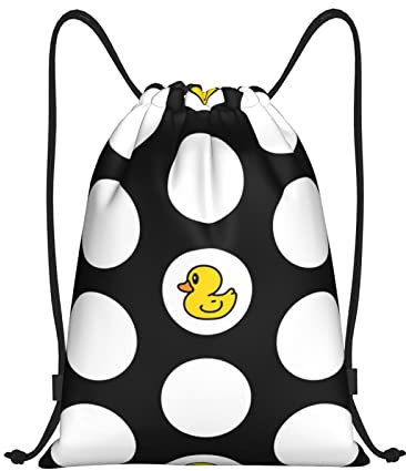 SJOAOAA Pois Doccia Anatra Sport Attrezzature Borsa con Coulisse Borsa Impermeabile Leggera Pal, Nero , S