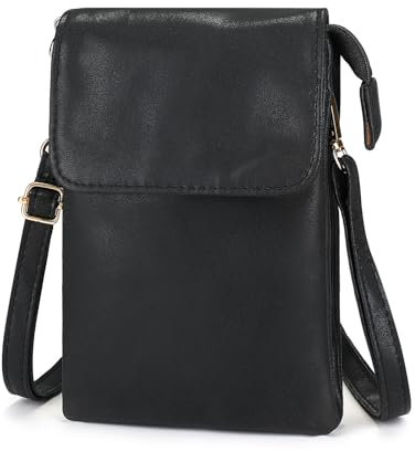 UBORSE Sac à bandoulière pour téléphone portable en cuir Petit Sac pour téléphone portable pour femme Mini sac crossbody avec porte-monnaie Cadeaux d'anniversaire pour femme Noël