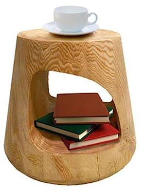Kaffee-Endtisch Runder rustikaler Gartenhocker aus Holz for drinnen und draußen, Sitz- und Beistelltisch, kleiner Beistelltisch, Couchtisch, tragbarer Möbel-Pflanzenständer, ideal for Unterhaltung, Ga