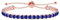 Uloveido Classic Created Blue Sapphire Stone Tennis Bracelet for Women | Rose Gold Plated Adjustable Slider Bracelet Y4043