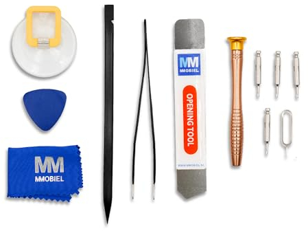 MMOBIEL Kit de reparación de teléfono compatible con iPhone - Juego de herramientas de apertura de destornilladores - Juego de reparación 12 en 1 - Herramientas de sustitución de pantalla