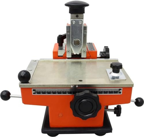 ZCBYBT Semi-Automatic Nameplate Metal Label Stamping Printer Marking Machine for Serial Number, Date, Batch Number,4mm
