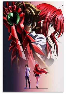 INEOUT Highschool Dxd Staffel 3 Anime Art Poster Poster Dekorative Malerei Leinwand Wandposter und Kunstdruck Modern Familie Schlafzimmer Dekor Poster 20 x 30 cm