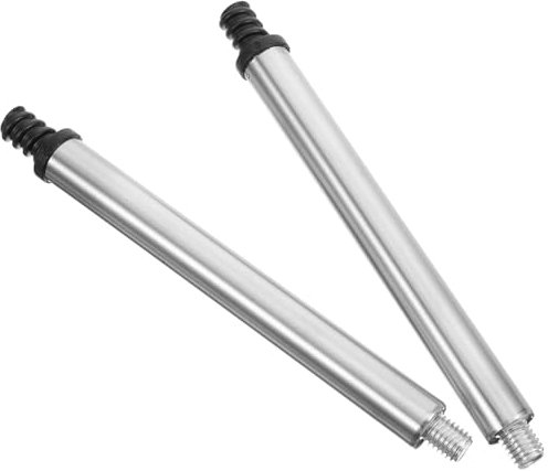 COLLBATH 2pcs Stainless Steel Toilet Brush Pole Connector Adapter Threaded Replacement for Easy Assembly Cleaning Ergonomic Design for Toilet Brush Heads