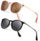 SUNGAIT Gafas de sol Polarizadas redondas para mujer estilo clásico retro 2 pack SGT567SHQH-TCC ES