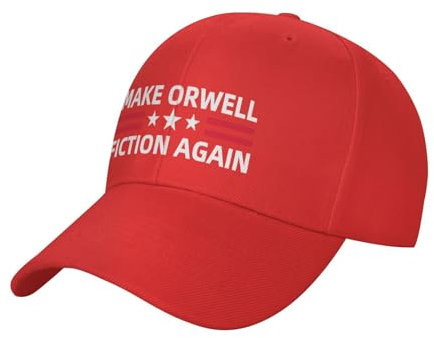 GQWJKSZ Make Orwell Fiction Again Hut Herren Damen Baseball Cap Trucker Hat Schwarz