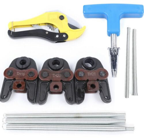 CCAUUB Th - Pinza a pressa per tubi, multistrato, con molla di piegatura esterna, set di attrezzi, ganasce a pressione, con profilo TH 16-20-26 per tubi compositi PEX