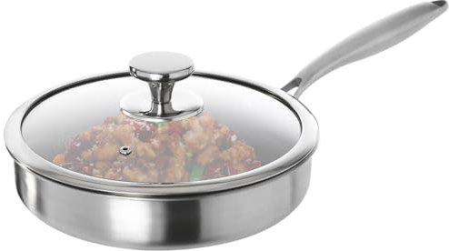QUIOTUIR Sartén Antiadherente de Acero Inoxidable Con Coercle - 24cm, 1.5L
