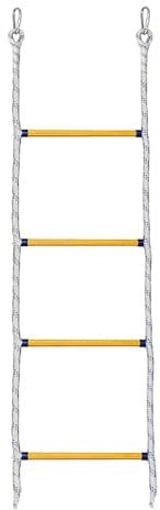 Boat Rope Ladder, Portable Nylon Rope Boat Ladder for Adults | Lightweight Folding Stainless Steel Climbing Ladder with 2 Hooks for Kayak Canoe Inflatable Boat