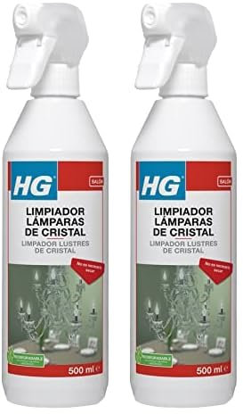 HG Limpiador Lámparas de Cristal, Producto de Limpieza para Accesorios de Iluminación de Cristal y Vidrio, No Daña las Superficies y Disuelve La Suciedad, Producto HG de Limpieza - 500 ml