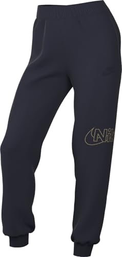 Nike Sportswear Club Fleece Jogginghose Mit Mittelhohem Bund Für Damen, Obsidian, FV8062-451, XL