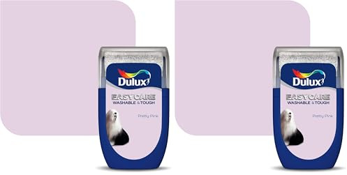 Dulux Easycare Washable & Tough Tester Paint, Pretty Pink, 30 ml (Pack of 2)