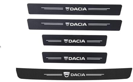JPYDFI 5 PCS Car Door Sill Protector Stickers for Dacia Duster 2010-2021 2022 2023 2024 2025, Carbon Fiber Automobile Threshold Protection Sticker,B