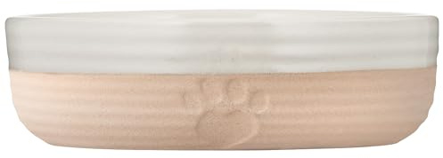 Mason Cash: Heart Paw Pet Bowl - 5.1, 8.4oz - Cream & Tan - Durable Ceramic Food-Water Dish, Microwave-Dishwasher Safe, Dog & Cat Feeding-Hydration