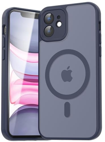 EASDNB für iPhone 11 Hülle für Magsafe mit Kameraschutz, Magnetisch Handyhülle für iPhone 11 Stoßfeste Kratzfeste Durchscheinende Matt Rückseite Schutzhülle für iPhone 11 Case, Blau