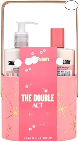 The Double Act Body Wash and Lotion Gift Set, Original Pink Scent, 2 x 500ml, Full Size